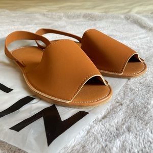 Faux Suede/Leather Slides